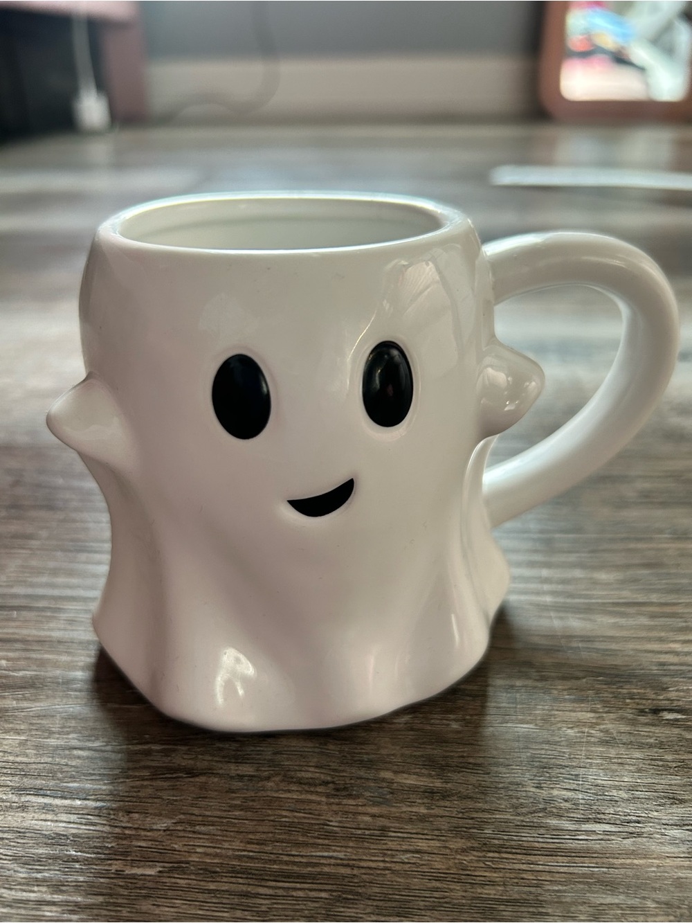 Threshold White Ghost Face Ceramic Mug